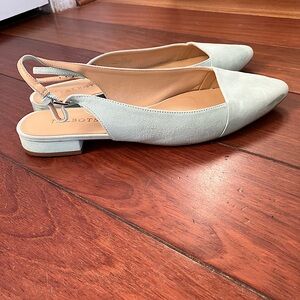 Talbots Women's Mint Blue Slingback Flats 11
